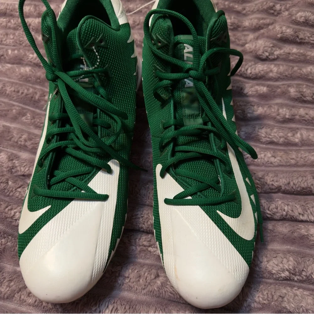 Alpha Menace Pro Mid Pine Green/White Cleats‎   sz 16